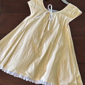 OmiJo Yellow Swiss Dot Knit House Dress